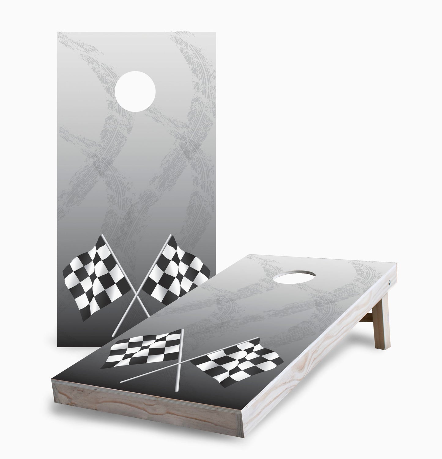 Tire Tracks Cornhole Boards