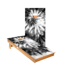 Tie-Dye Black And White Cornhole Boards
