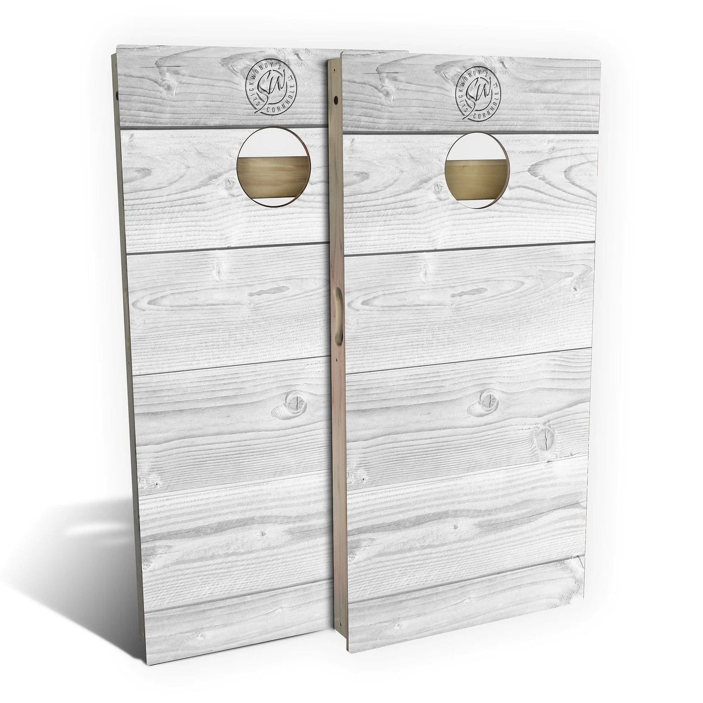 Rustic White Wood Cornhole Boards