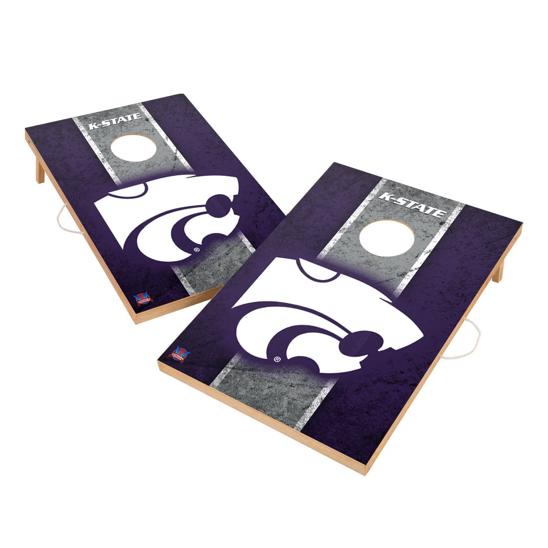 Vintage Kansas State University Wildcats Solid Wood 2x3 Cornhole Set