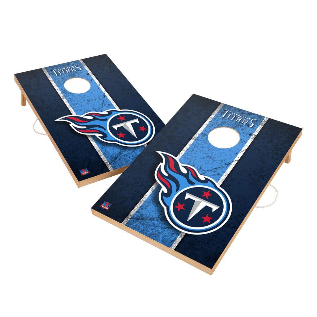 Vintage Tennessee Titans NFL Solid Wood 2x3 Cornhole Set