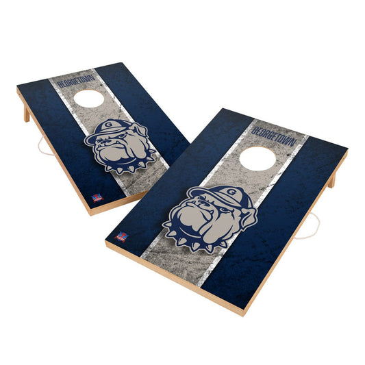 Vintage Georgetown Hoyas Solid Wood 2x3 Cornhole Set