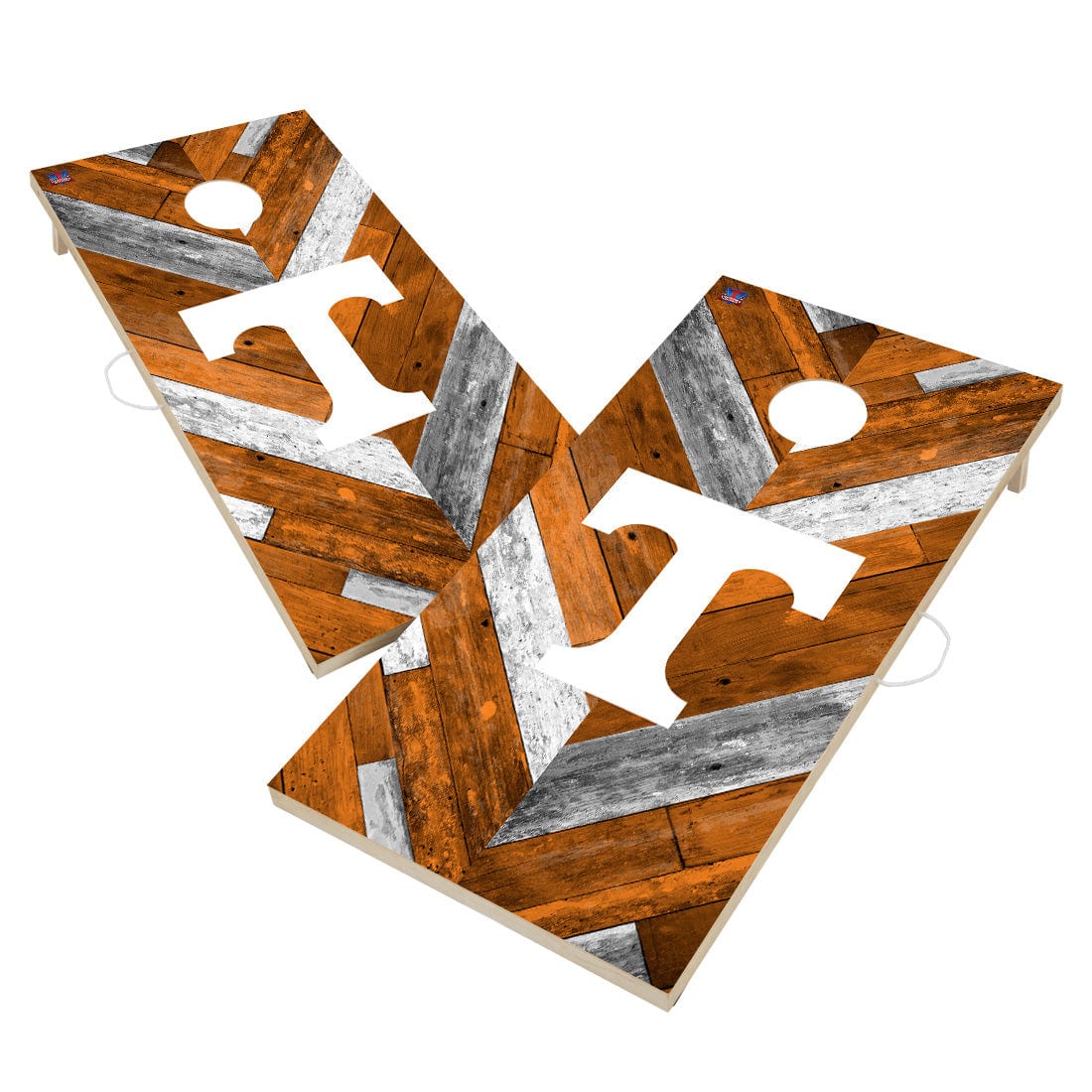 Tennessee Volunteers VOLS Cornhole Board Set - Herringbone Design