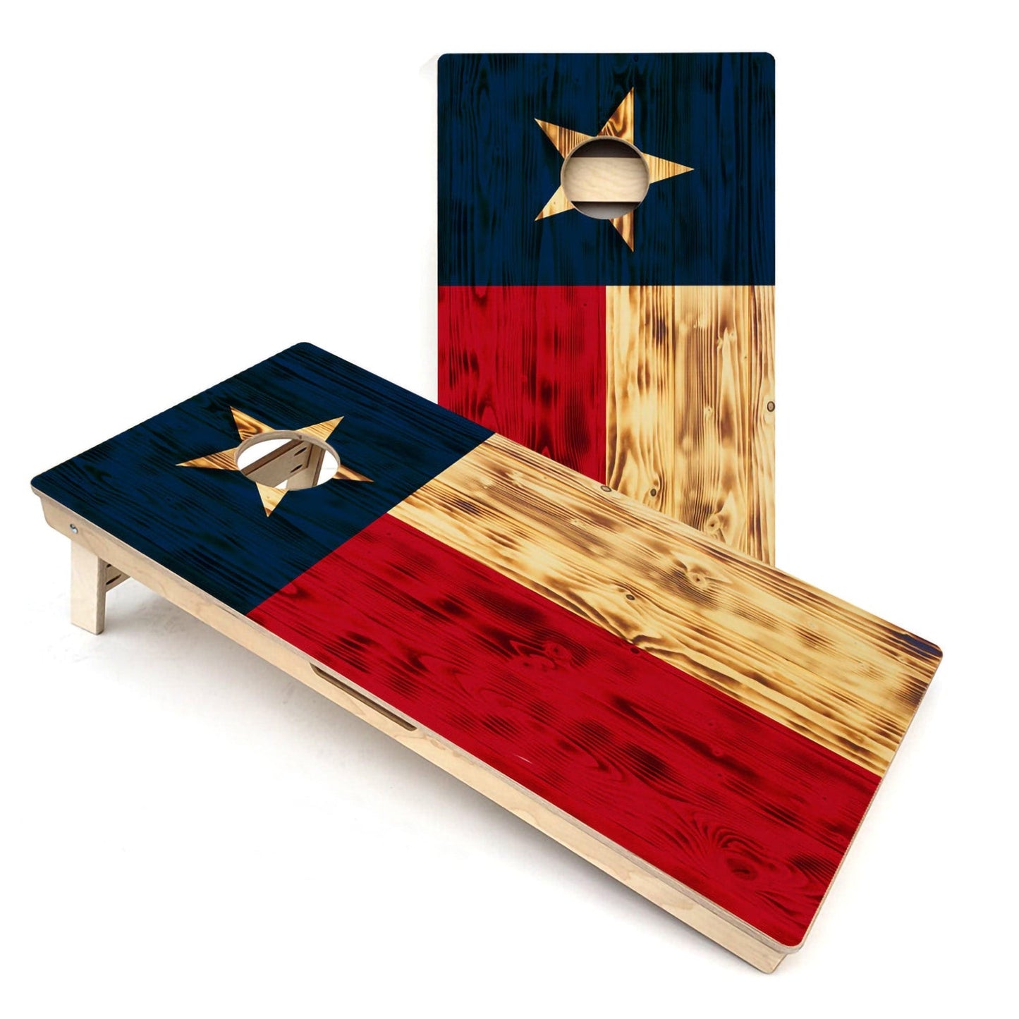 Burnt Texas Flag All-Weather Cornhole Boards