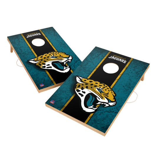 Vintage Jacksonville Jaguars NFL Solid Wood 2x3 Cornhole Set