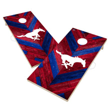 Southern Methodist University Mustangs SMU Cornhole Board Set - Herringbone Design
