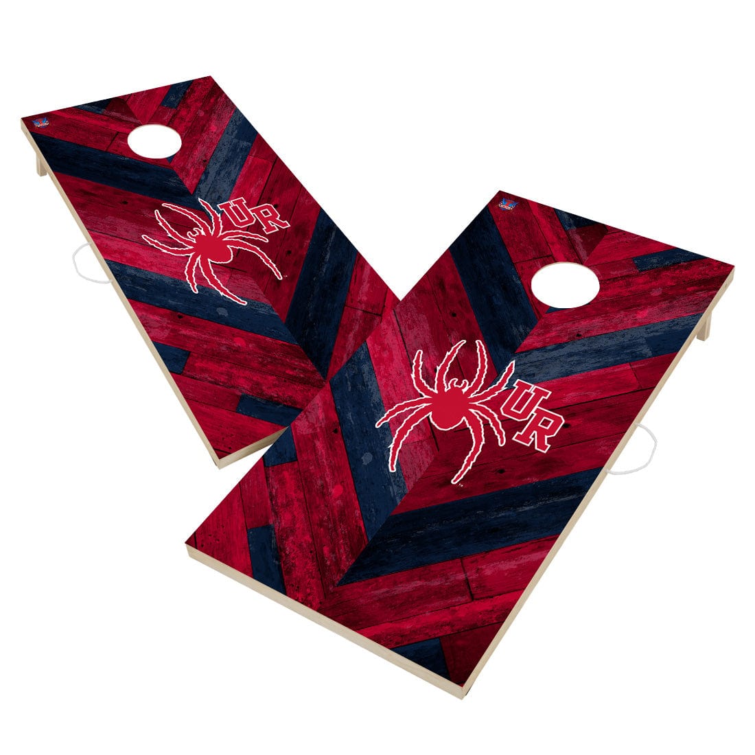 Richmond Spiders Cornhole Board Set - Herringbone Design