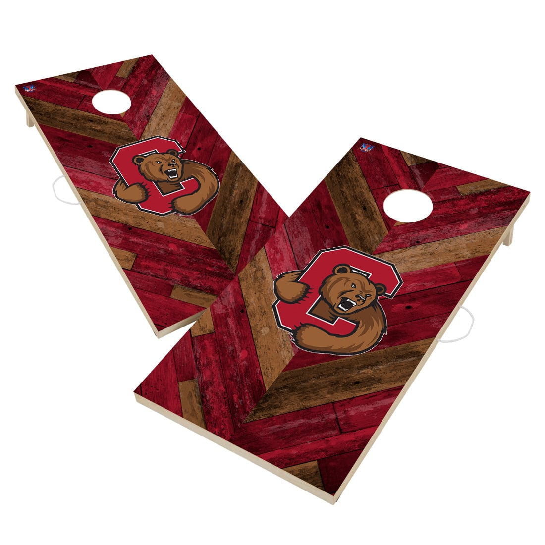 Cornell University Big Red Cornhole Board Set - Herringbone Design