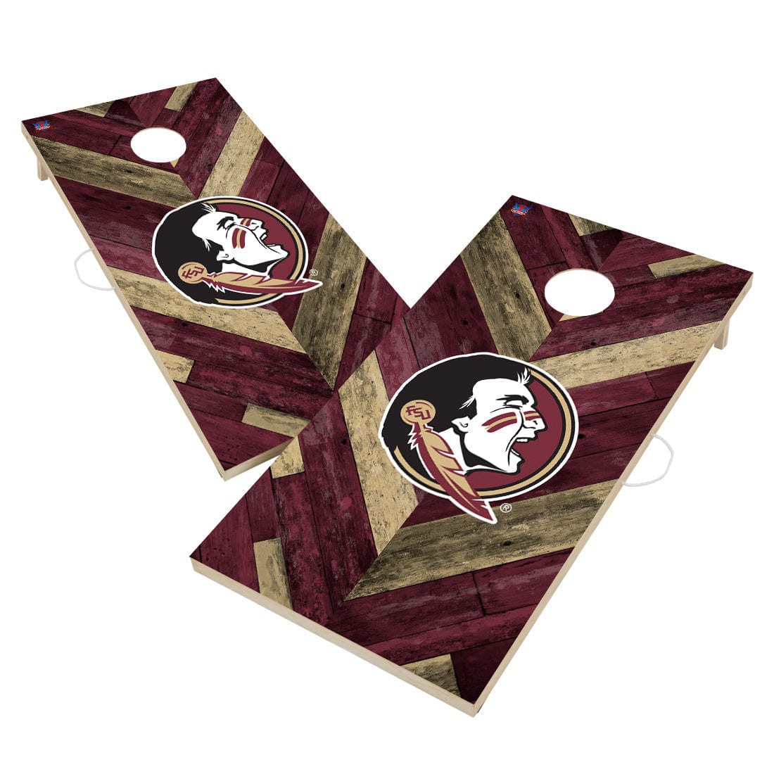 Florida State University Seminoles FSU Cornhole Board Set - Herringbone Design