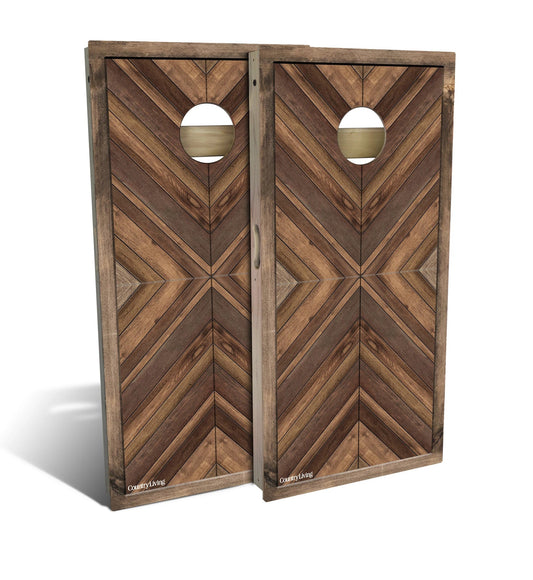 Natural Multi Wood Chevron Cornhole Boards