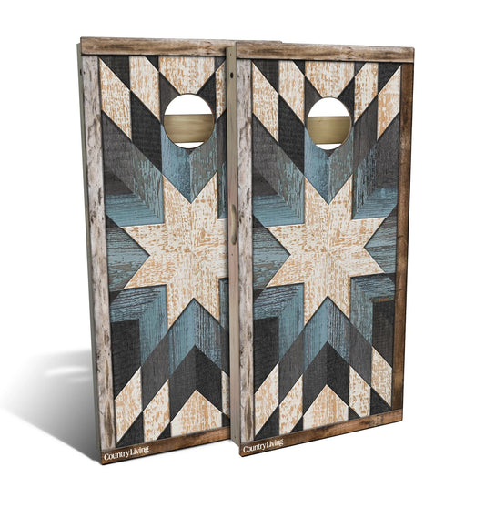 Weathered Star Cornhole Boards