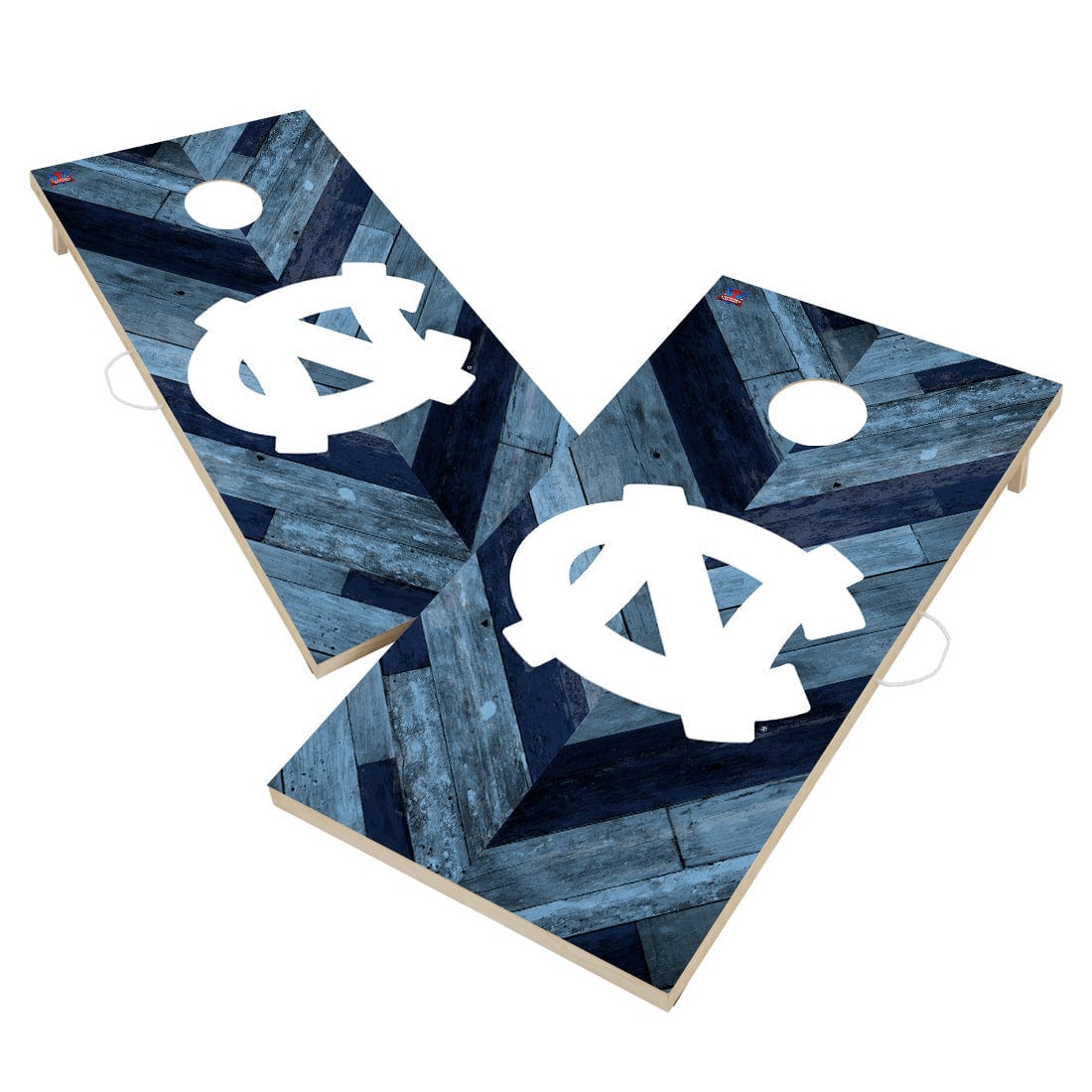 North Carolina Tar Heels UNC Cornhole Board Set - Herringbone Design