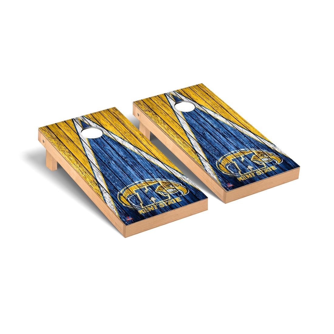 Kent State Golden Flashes Cornhole Board Set - Triangle Weathered Version