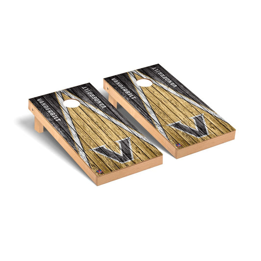 Vanderbilt Commodores Cornhole Board Set - Triangle Weathered Version