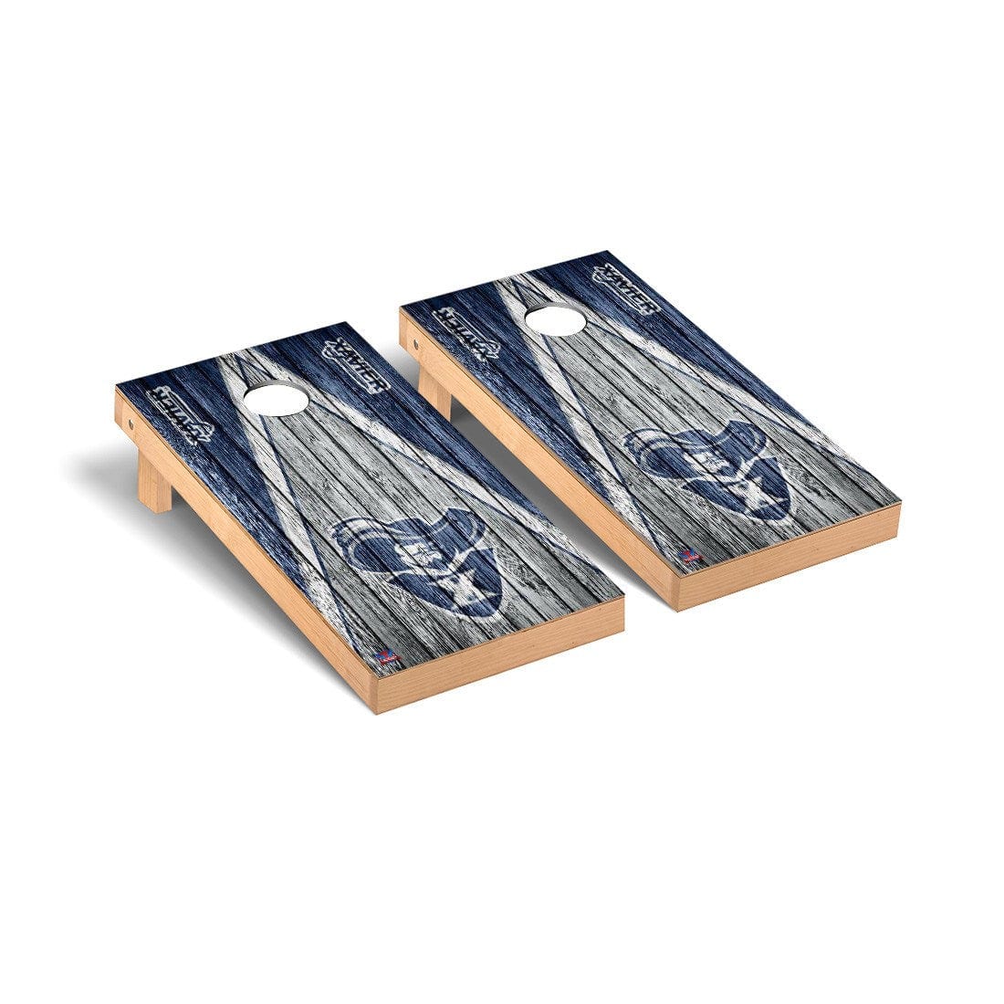 Xavier Musketeers Cornhole Board Set - Triangle Weathered Version