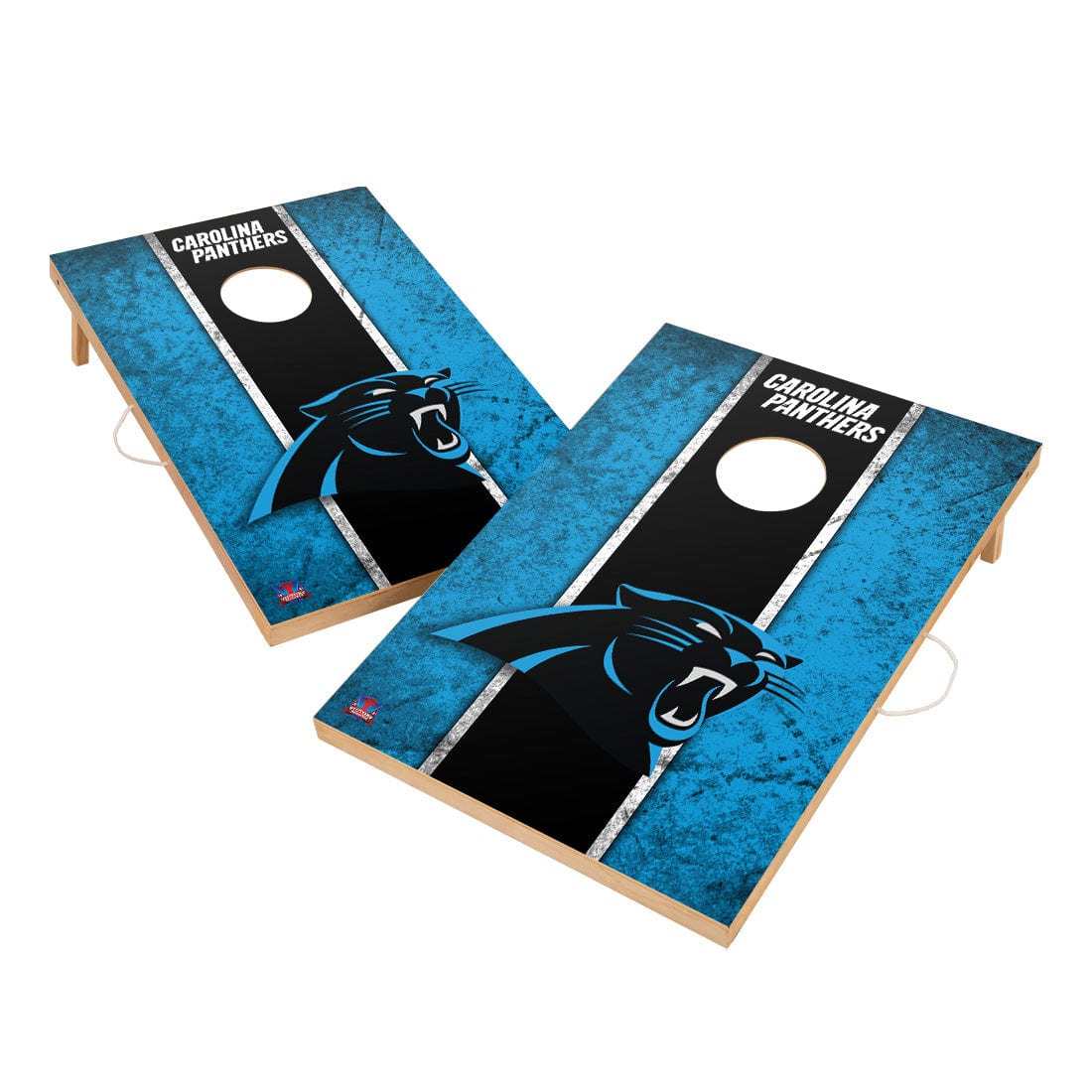 Vintage Carolina Panthers NFL Solid Wood 2x3 Cornhole Set