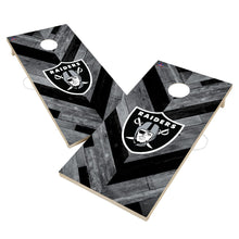 Las Vegas Raiders NFL Cornhole Board Set - Herringbone Design
