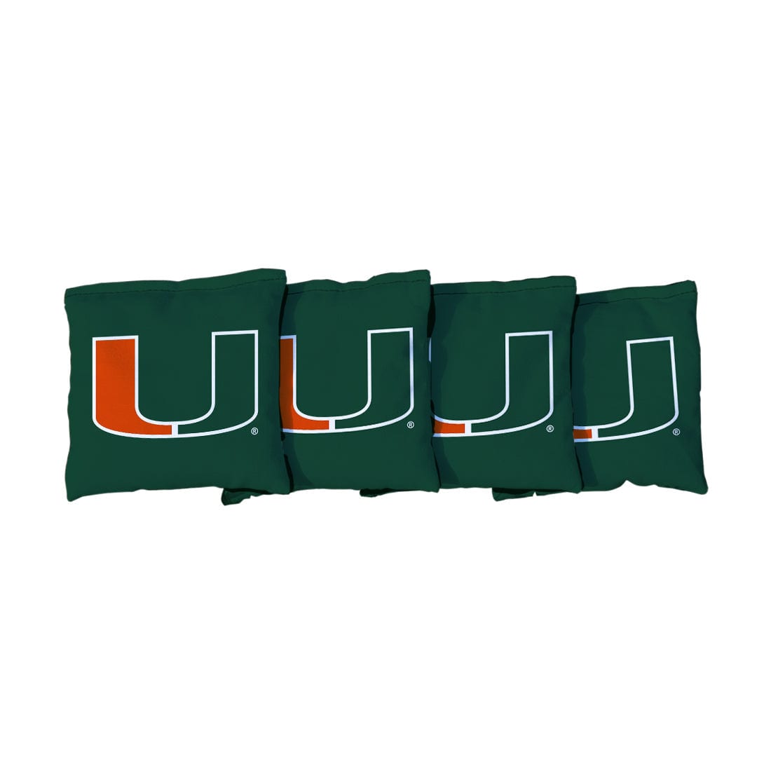 Miami Hurricanes Green Cornhole Bags