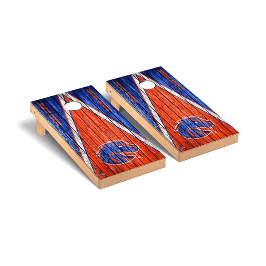 Boise State Broncos Cornhole Board Set - Triangle Weathered Version