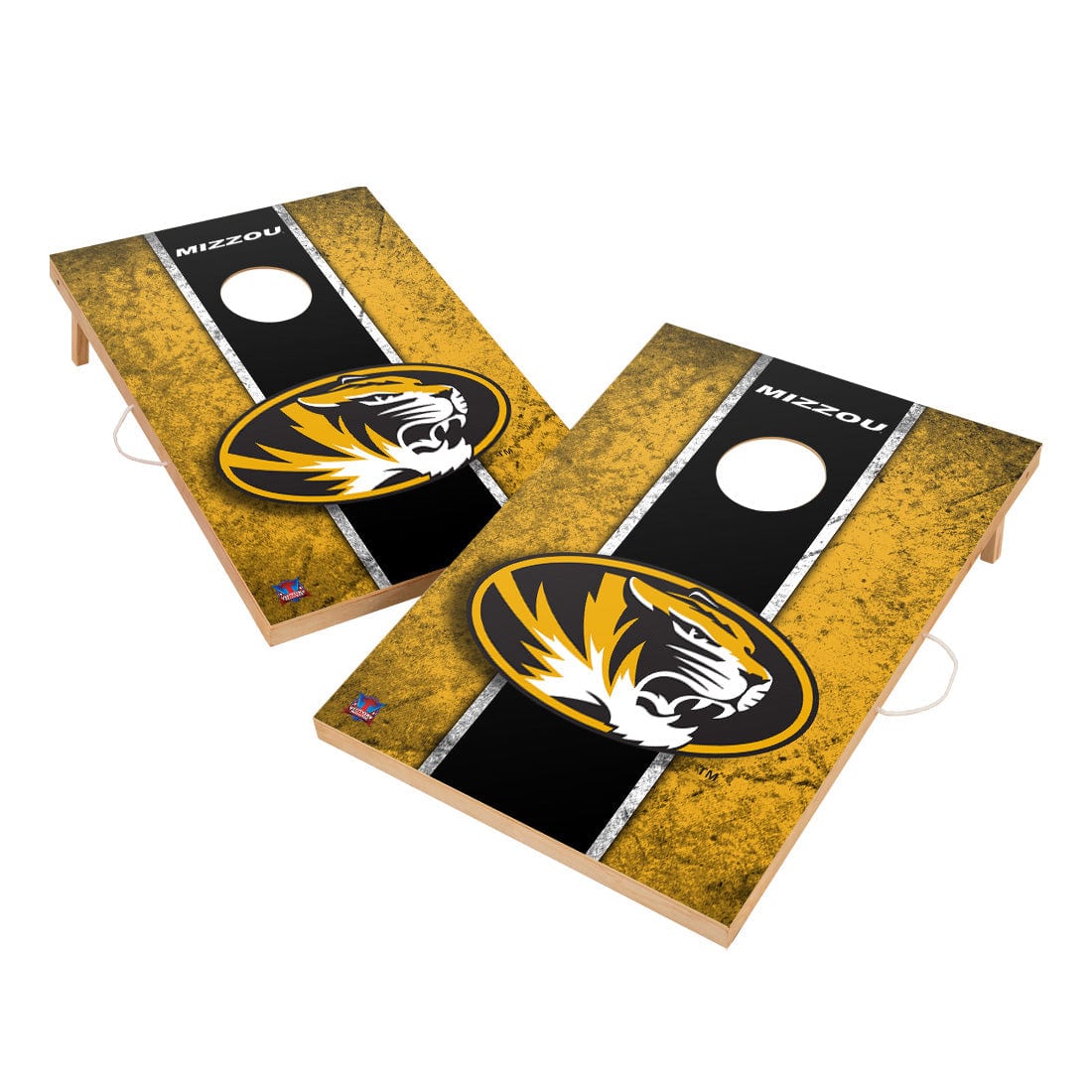 Vintage Missouri Tigers Solid Wood 2x3 Cornhole Set