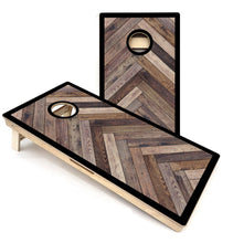 Herringbone with Border All-Weather Cornhole Boards
