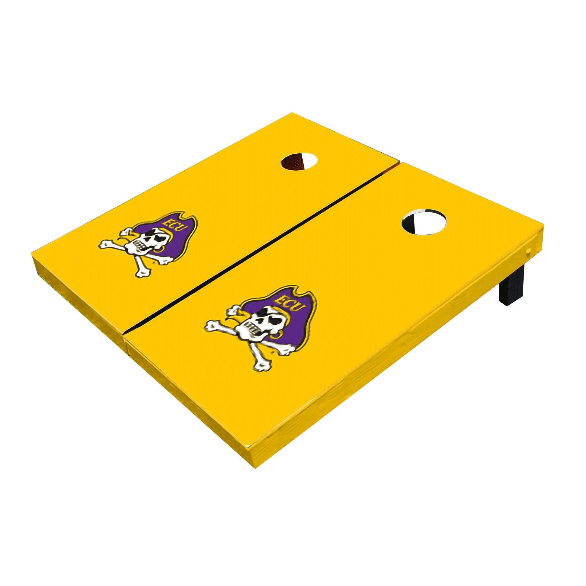 Eastern Carolina ECU Pirates Yellow Matching Solid All-Weather Cornhole ...