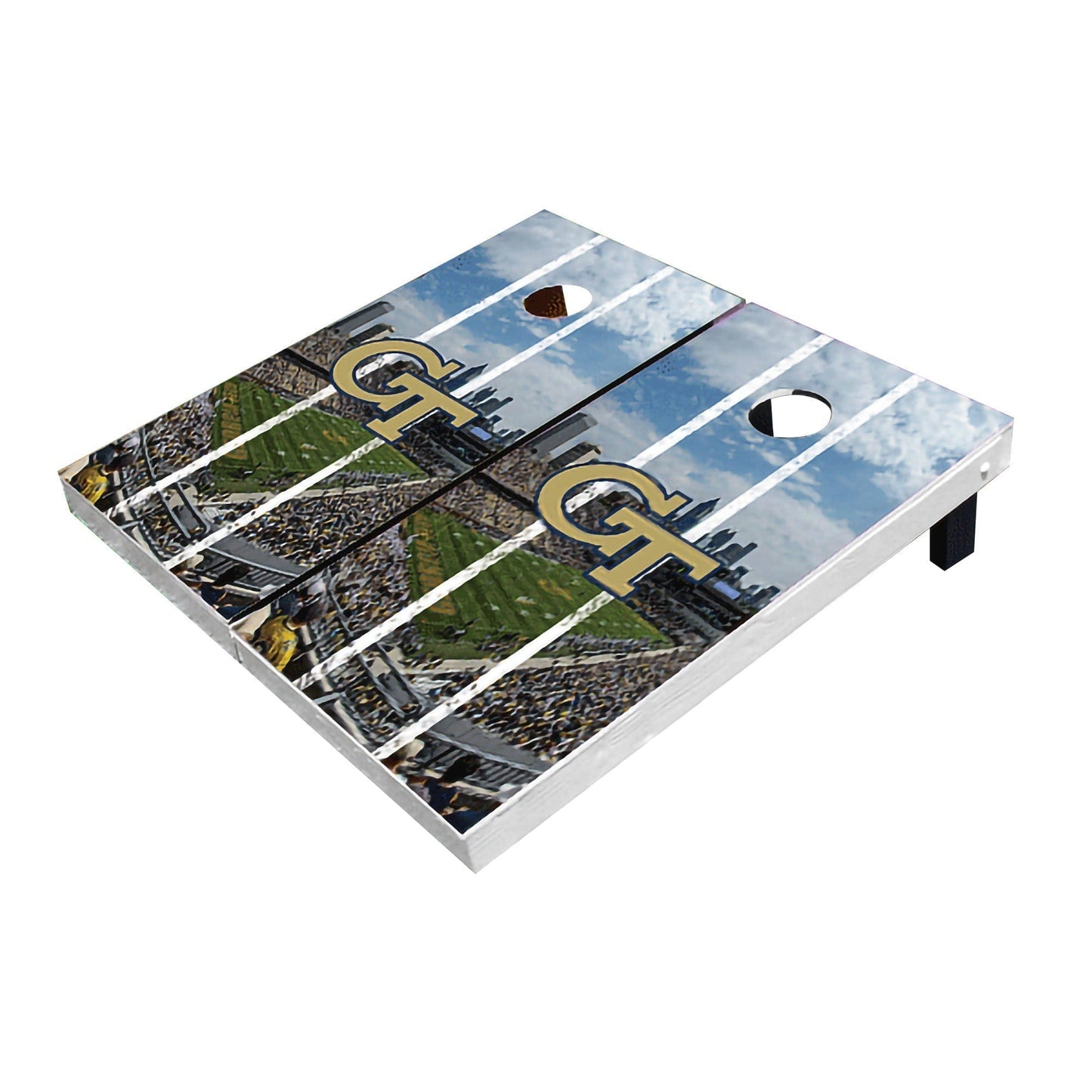 Georgia GT Yellow Jackets Stadium Long Stripe All-Weather Cornhole Boards