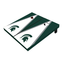 Michigan State Spartans White And Hunter Matching Triangle All-Weather Cornhole Boards
