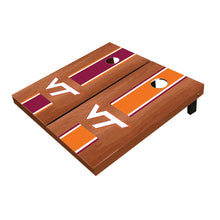 Virginia Tech Hokies Rosewood Alternating Long Stripe All-Weather Cornhole Boards
