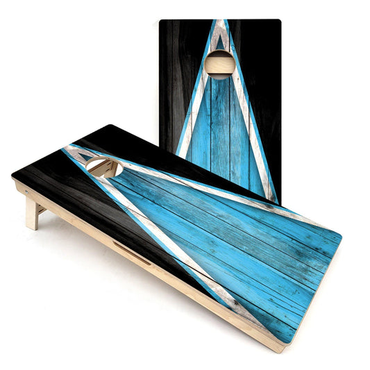 Sky Blue Triangle All-Weather Cornhole Boards