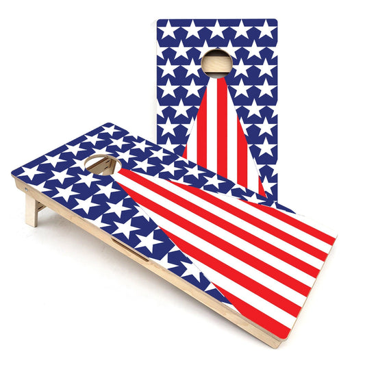 USA Stars and Stripes Triangle All-Weather Cornhole Boards