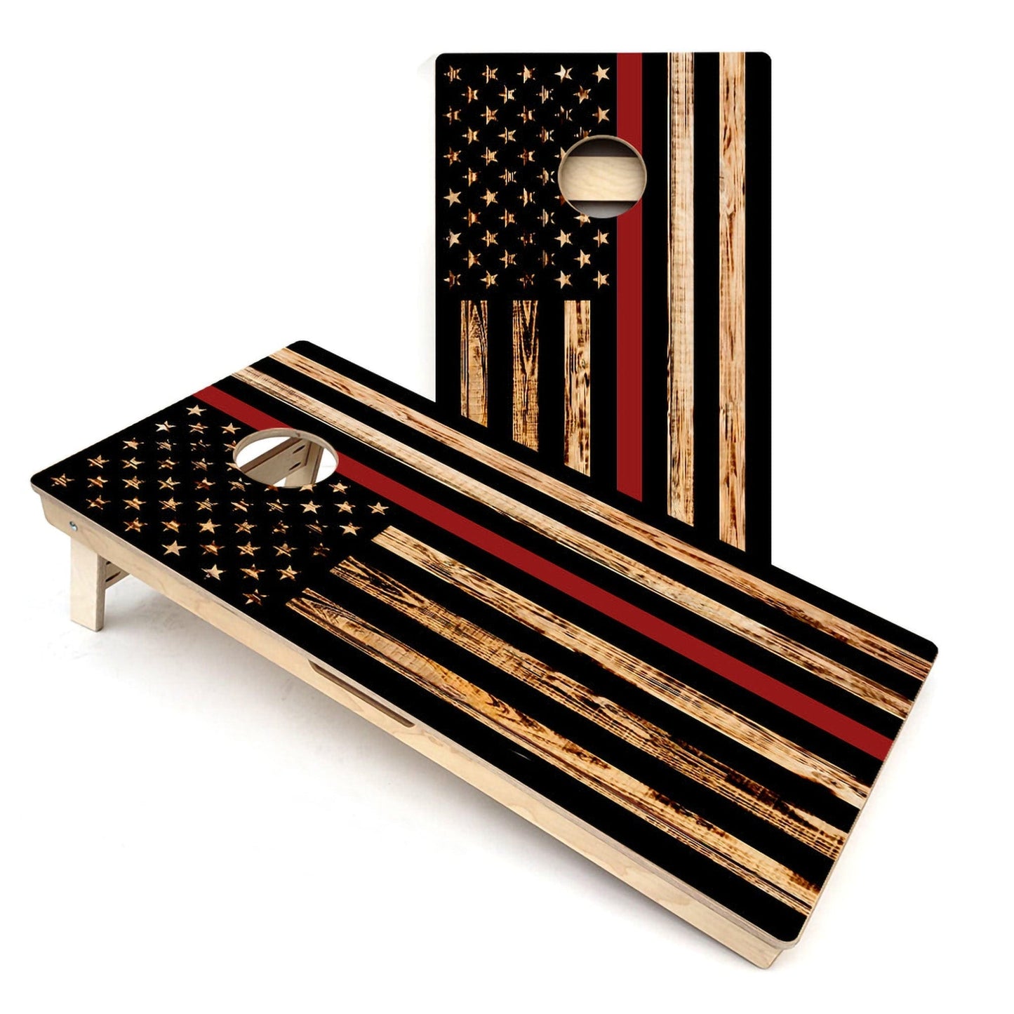 Thin Red Line American Flag All-Weather Cornhole Boards