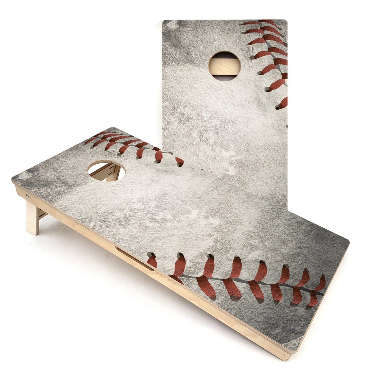 Worn Baseball All-Weather Cornhole Boards